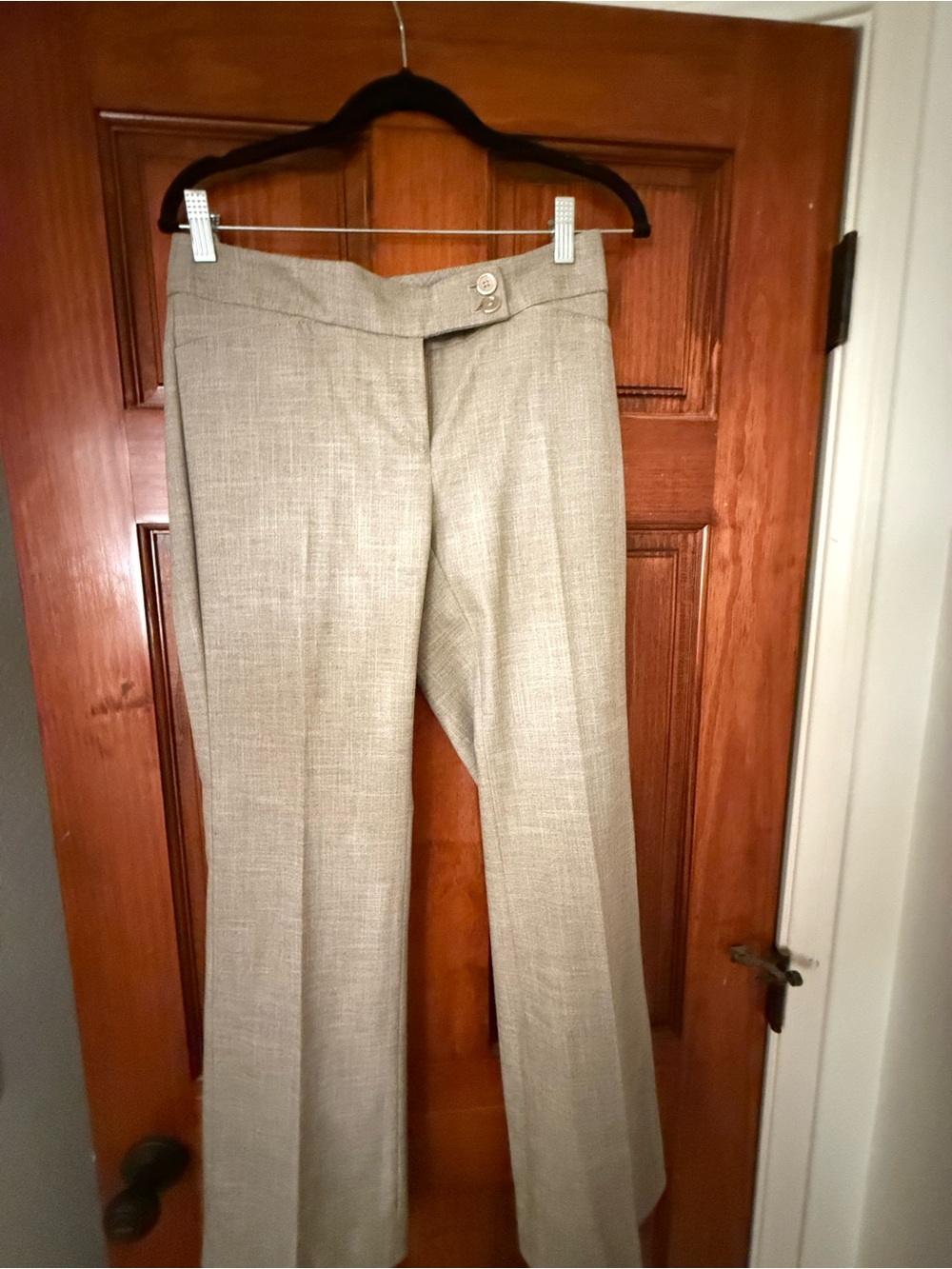White House Black Market Neutral Wide-Leg Dress Trousers